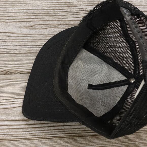 Vintage Shure Hat Cap Snap Back Black Mesh Trucker Promo Sound Audio Mens 80s - Picture 7 of 9